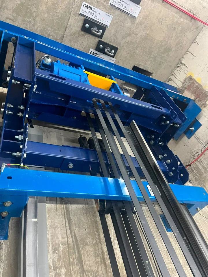 New machine and mounting frame at Neville House